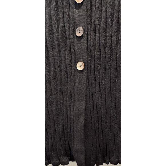 Vintage Carole Little Petite Size P Textured Button Front Long Cardigan Knit - Picture 6 of 8
